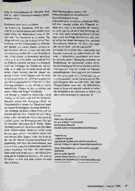 Vorschauseite 4: Eine Frage der Haltung: Kinästhetik Samariterstiftung setzt im Pflegealltag auf eine nachhaltig veränderte Haltung