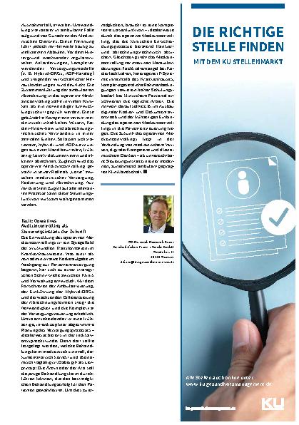 Vorschauseite 3: Die Zukunft des operativen Medizincontrollings Vom Datenverwalter zum strategischen Partner in Sachen Patientensteuerung und Erlössicherung