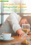 Vorschauseite 1: Nicht jeder ist für den Mittagsschlaf geboren.
