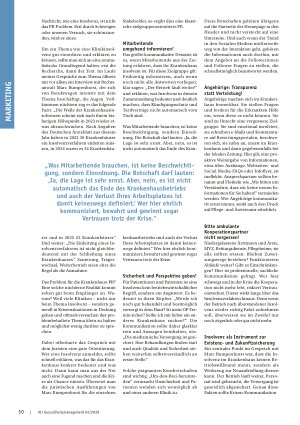 Vorschauseite 2: „Wir sind insolvent! “ – Psst! Bitte nicht so laut! Warum Krankenhäuser gerade bei heiklen Themen Haltung zeigen sollten