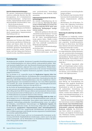 Vorschauseite 3: Replikationsfähigkeit von Mikroorganismen nach Anwendung von Desinfektionsmitteln als Grundlage zur Bewertung verminderter Empfindlichkeit gegenüber Desinfektionsmitteln