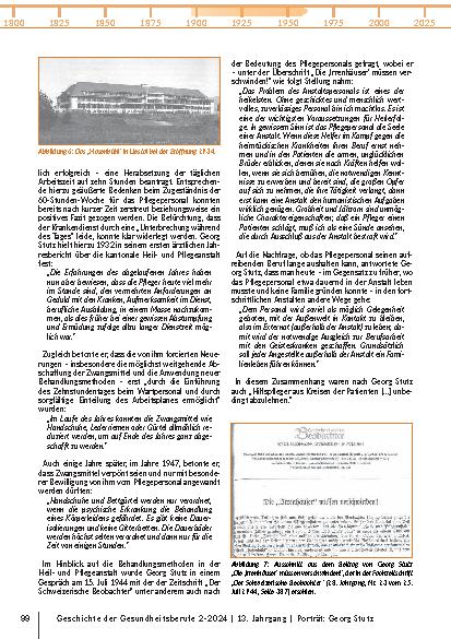 Vorschauseite 4: Porträt Georg Stutz * 1897 – † 1961
