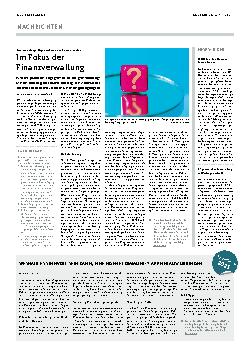 Vorschauseite 1: Im Fokus der Finanzverwaltung