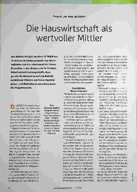 Vorschauseite 1: Die Hauswirtschaft als wertvoller Mittler