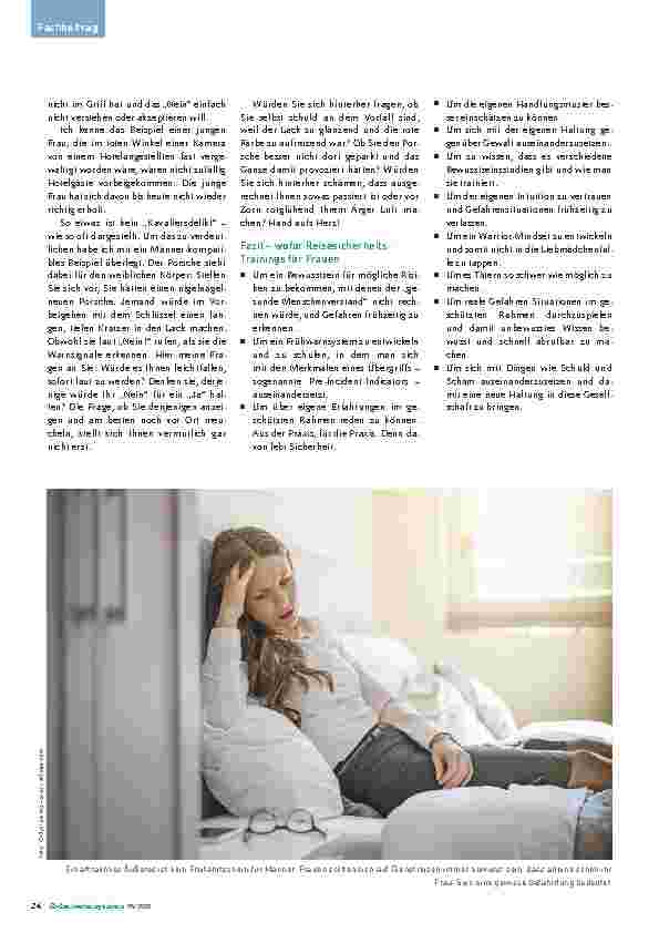 Vorschauseite 3: Sensibilisierung, Gefährdungen und Tipps Reisesicherheit – speziell für Frauen?!