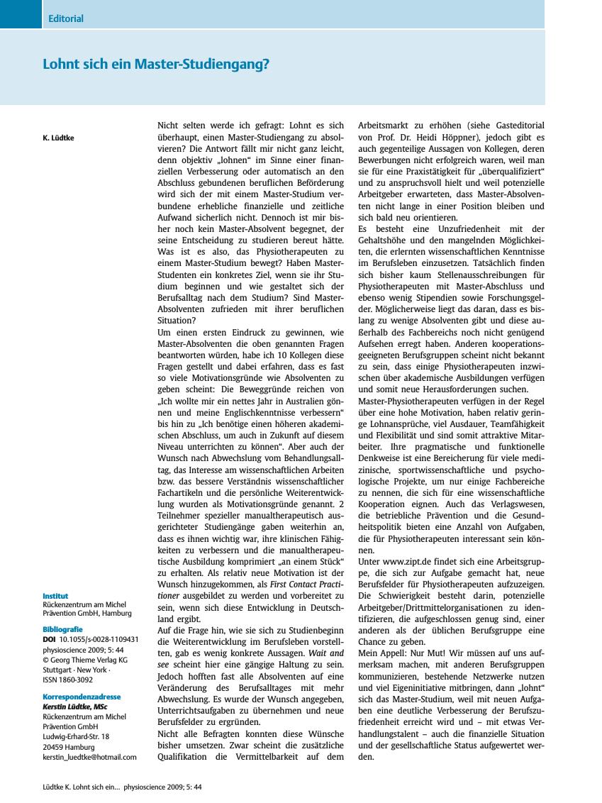 Vorschauseite 1: Lohnt sich ein Master-Studiengang?