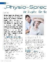 Vorschauseite 1: „Physio-Sprechstunde“ - ein Angebot für die ganzheitliche Gesundheitsvorsorge