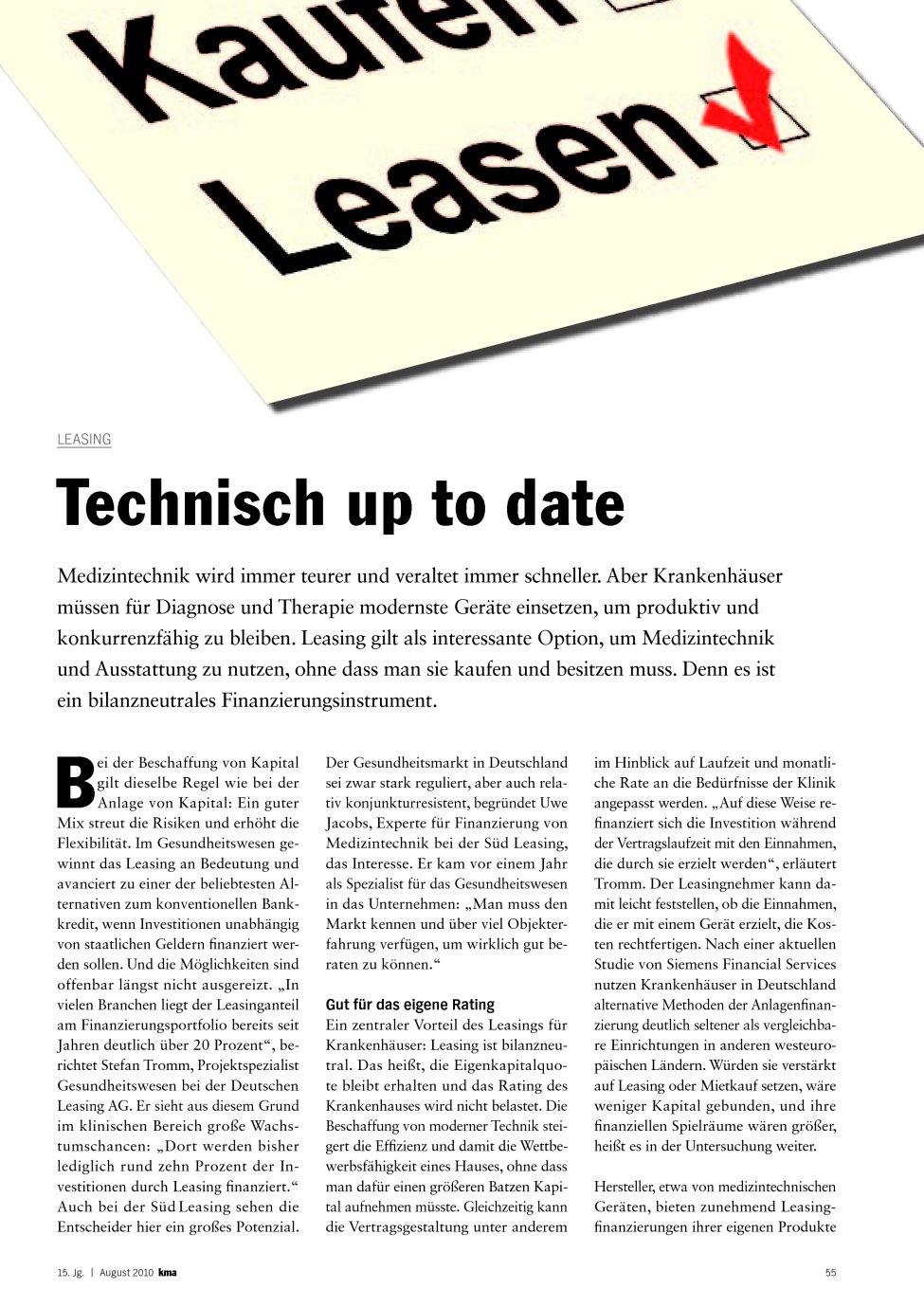 Vorschauseite 1: Technisch up to date