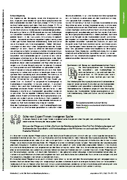 Vorschauseite 6: Die Kunst der Betätigungsbalance: Eine Prä-Post-Erhebung bezogen auf Studierende der Gesundheitsund Krankenpflege an der FH Kärnten vor und nach dem Praktikum