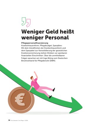 Vorschauseite 1: Weniger Geld heißt weniger Personal