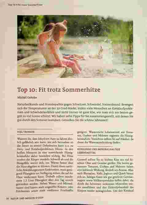 Vorschauseite 1: Top 10: Fit trotz Sommerhitze