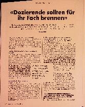 Vorschauseite 1: «Dozierende sollten für ihr Fach brennen»