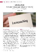 Vorschauseite 1: Von der Vision zur Mission? (Teil 1) Alle Lehrenden sind auch Lerncoach.