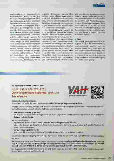 Vorschauseite 4: Digitalisierung und Hygiene: Was ist in den nächsten zehn Jahren in Sachen Digitalisierung der Hygiene zu erwarten und notwendig?
