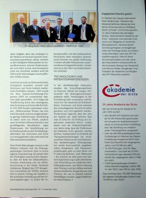 Vorschauseite 2: 25 Jahre Akademie der Ärzte