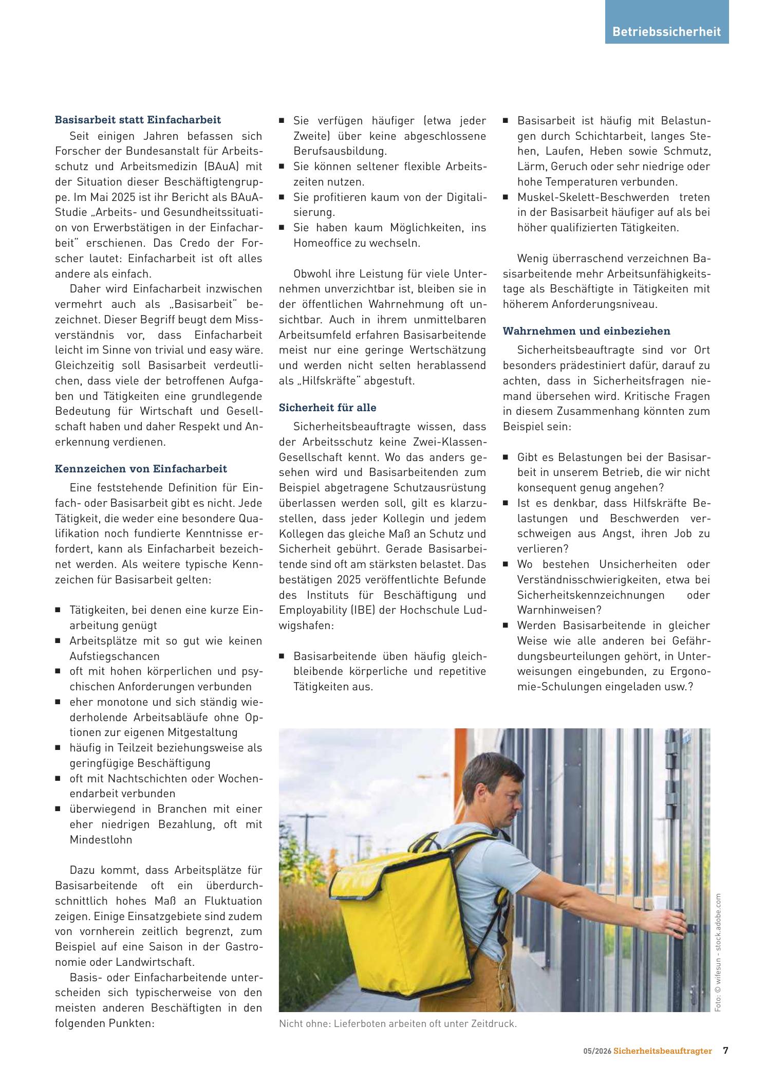 Vorschauseite 2: Arbeitsbedingungen im Niedriglohnsektor . Gar nicht so einfach