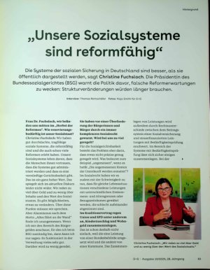 Vorschauseite 2: „Unsere Sozialsysteme sind reformfähig“
