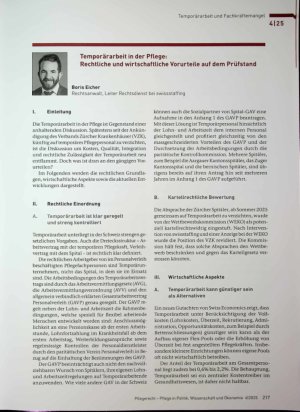 Vorschauseite 1: Temporärarbeit in der Pflege: Rechtliche und wirtschaftliche Vorurteile auf dem Prüfstand