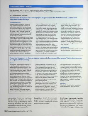 Vorschauseite 3: Formen und Häufigkeit von Gewalt gegen Lehrpersonen in der Deutschschweiz: Analyse einer repräsentativen Umfrage