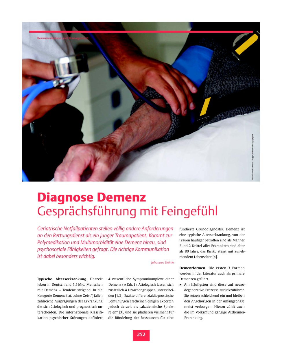 Vorschauseite 1: Diagnose Demenz ? Gesprächsführung mit Feingefühl