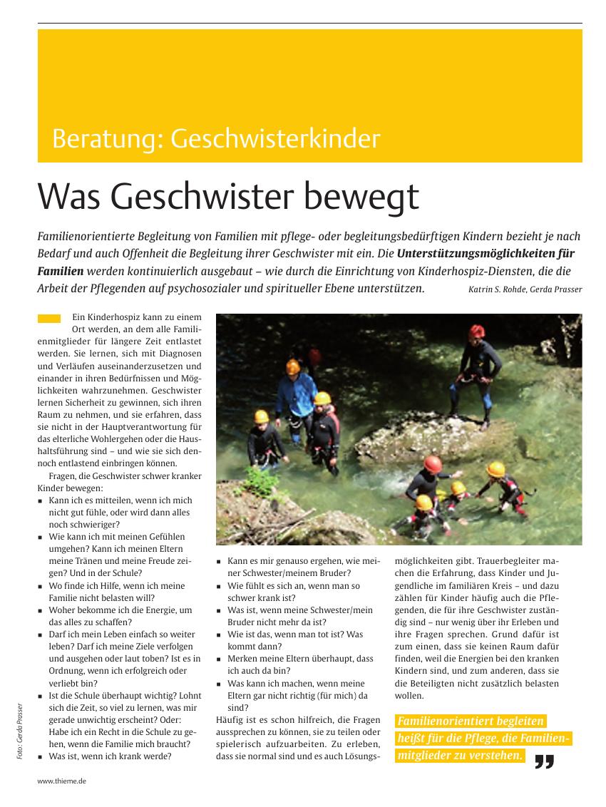 Vorschauseite 1: Was Geschwister bewegt