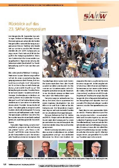 Vorschauseite 1: Rückblick auf das 23. SAvW-Symposium