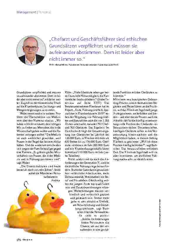 Vorschauseite 3: Chefarztrecruiting: Zeit nehmen, gemeinsam gestalten