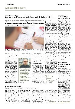 Vorschauseite 1: Verordnungen und Widerspruch: Wenn die Kasse scheinbar willkürlich kürzt