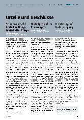 Vorschauseite 1: Urteile und Beschlüsse