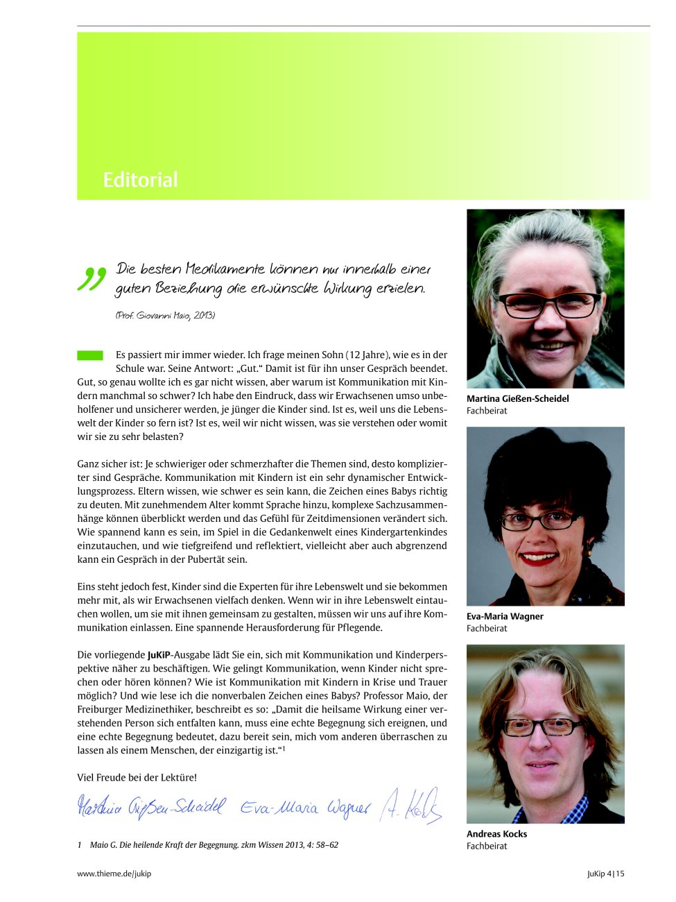 Vorschauseite 1: Editorial