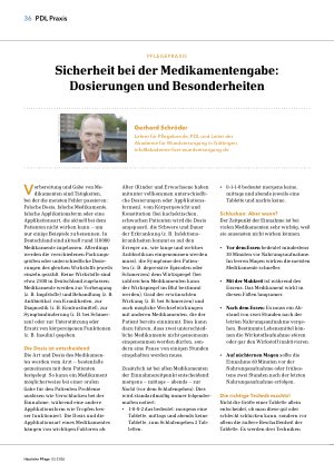 Vorschauseite 1: Sicherheit bei der Medikamentengabe: Dosierungen und Besonderheiten