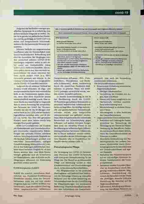 Vorschauseite 4: Große Herausforderung auch für die Pflege COVID-19: Statement der Österreichischen Gesellschaft für Pneumologie - ÖGP