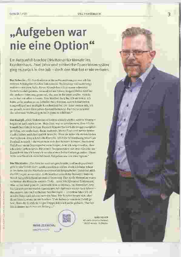 Vorschauseite 1: "Aufgeben war nie eine Option"