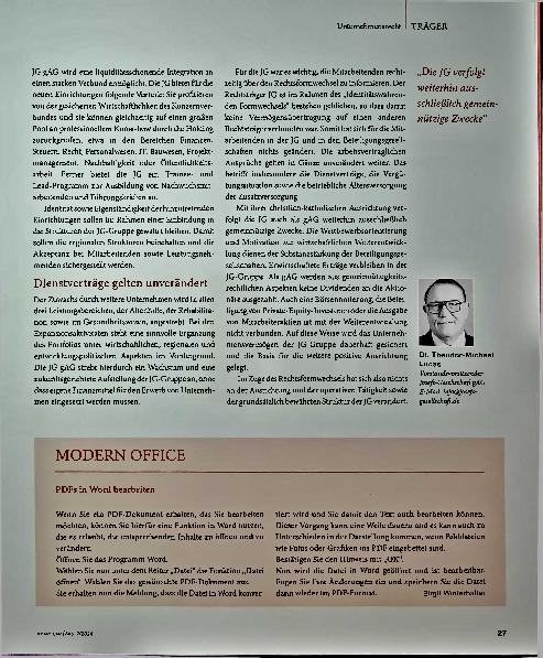 Vorschauseite 2: Josefs-Gesellschaft mit neuer Rechtsform