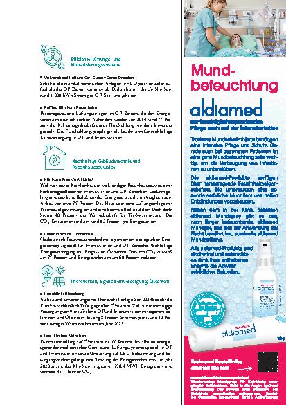 Vorschauseite 2: Klimafreundliche Kliniken Nachhaltigkeitskonzepte