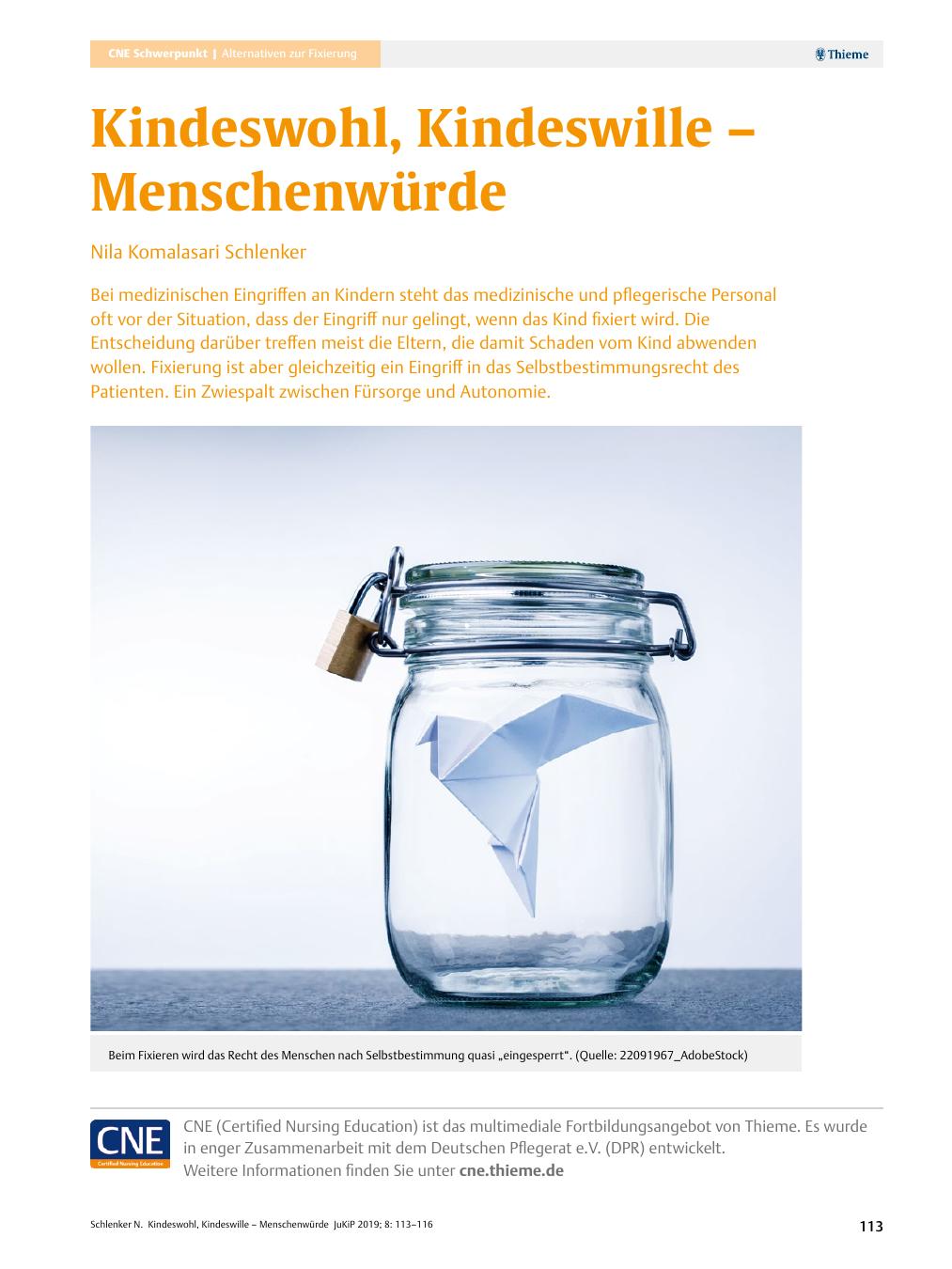 Vorschauseite 1: Kindeswohl, Kindeswille ? Menschenwürde