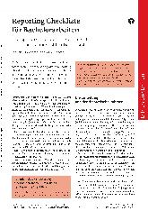 Vorschauseite 1: Reporting Checkliste für Bachelorarbeiten: Transparenz und Nachvollziehbarkeit von Literaturübersichtsarbeiten sichern.