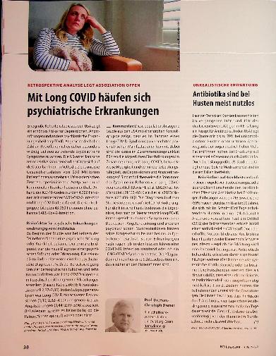 Vorschauseite 1: Mit Long COVID häufen sich psychiatrische Erkrankungen