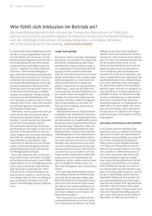 Vorschauseite 1: Wie fühlt sich Inklusion im Betrieb an?