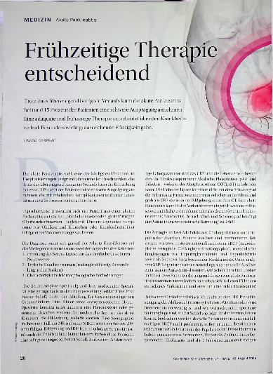 Vorschauseite 1: Frühzeitige Therapie entscheidend