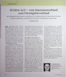 Vorschauseite 1: 20 Jahre AcU - vom Interessenverbund zum Dienstgeberverband