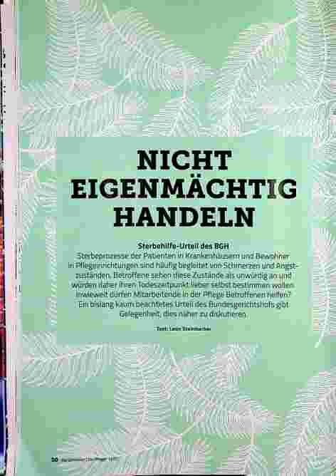 Vorschauseite 1: Nicht eigenmächtig handeln.
