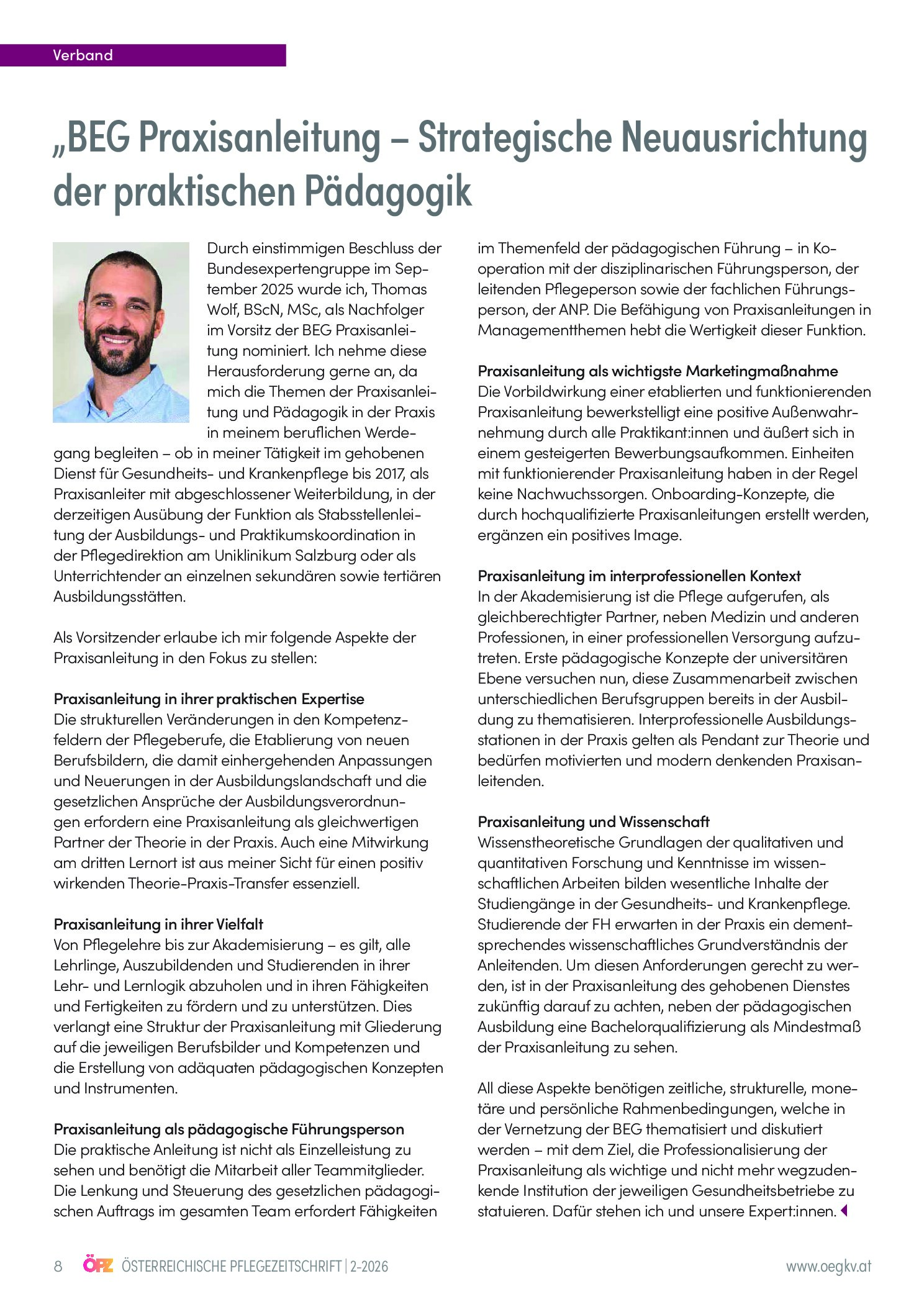 Vorschauseite 1: BEG Praxisanleitung – Strategische Neuausrichtung der praktischen Pädagogik