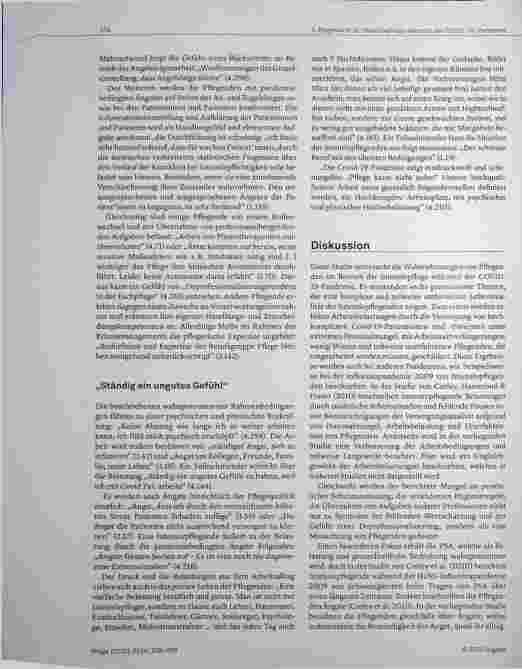 Vorschauseite 6: Wahrnehmungen von Pflegenden im Bereich der Intensivpflege während der COVID-19-Pandemie