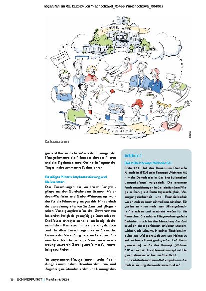 Vorschauseite 2: Wohnen 6. 0 – mehr Demokratie in der Langzeitpflege
