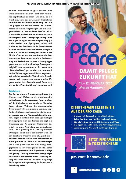 Vorschauseite 3: Wohnen 6. 0 – mehr Demokratie in der Langzeitpflege