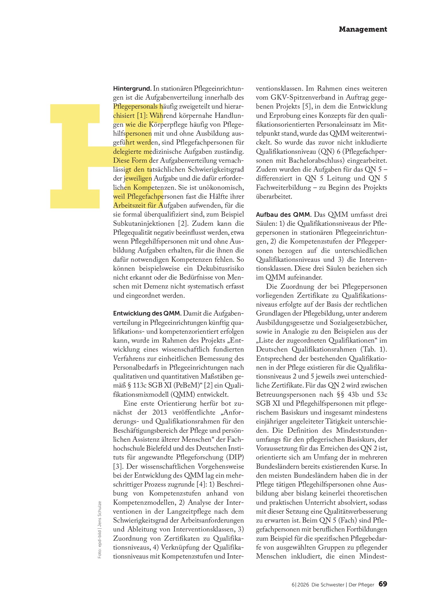 Vorschauseite 2: Qualifikationsmixmodell für die Langzeitpflege
