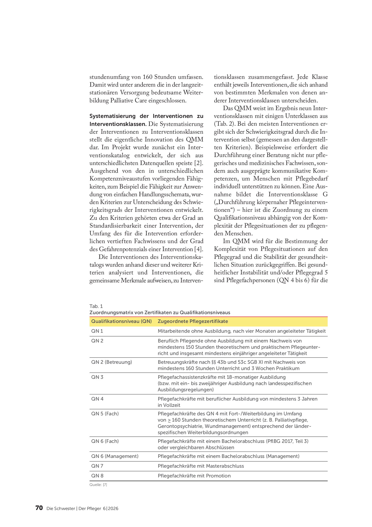 Vorschauseite 3: Qualifikationsmixmodell für die Langzeitpflege