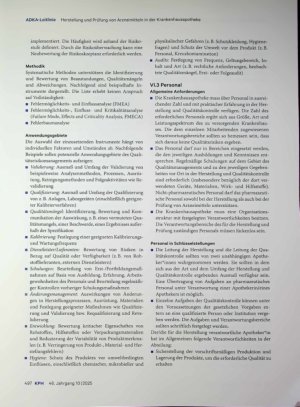 Vorschauseite 5: ADKA-Leitlinie für die Herstellung und Prüfung von Arzneimitteln in der Krankenhausapotheke