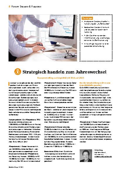Vorschauseite 1: Strategisch handeln zum Jahreswechsel